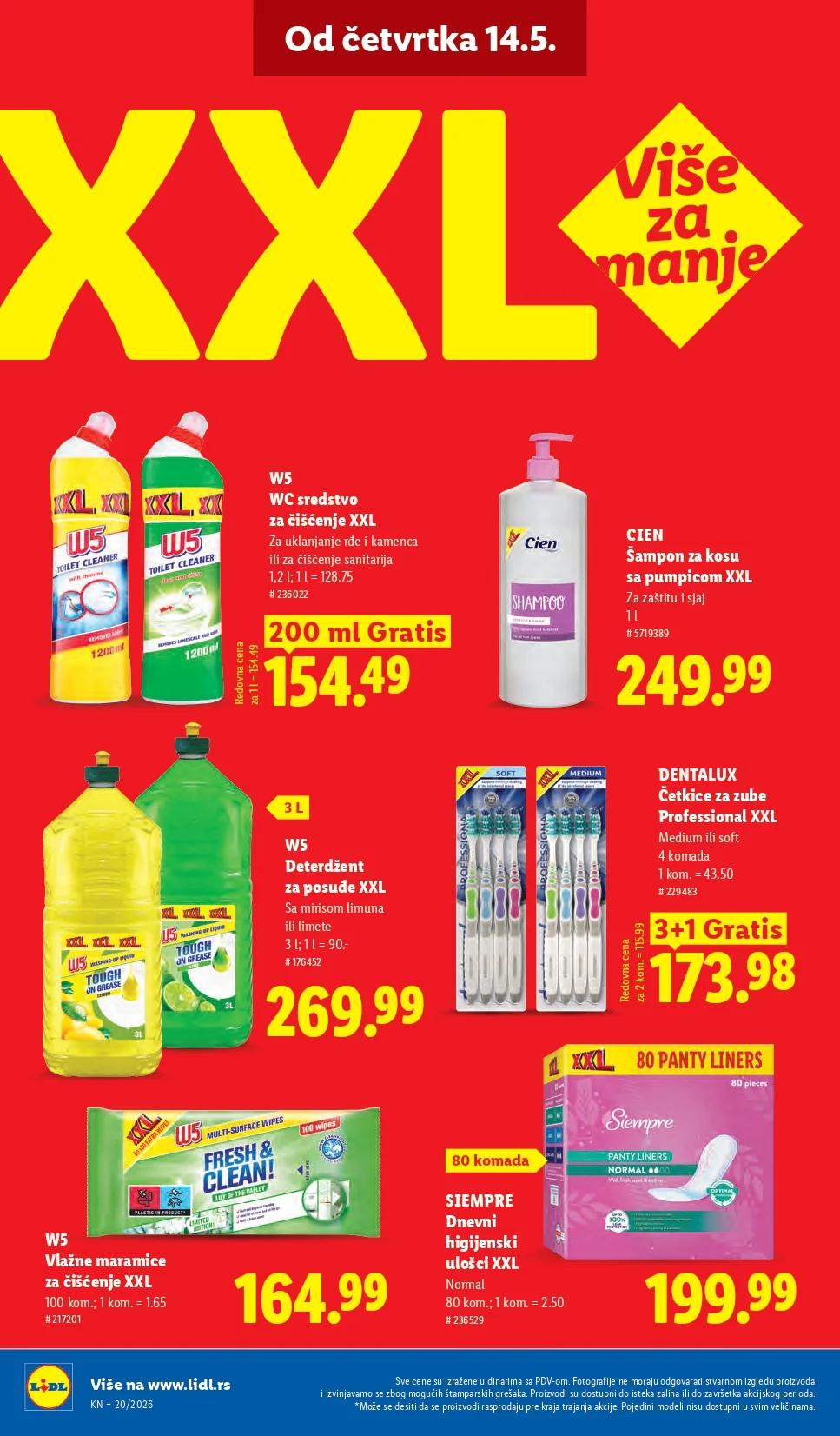 Lidl katalog PREHRANA/NEPREHRANA 14-20.5.2026.