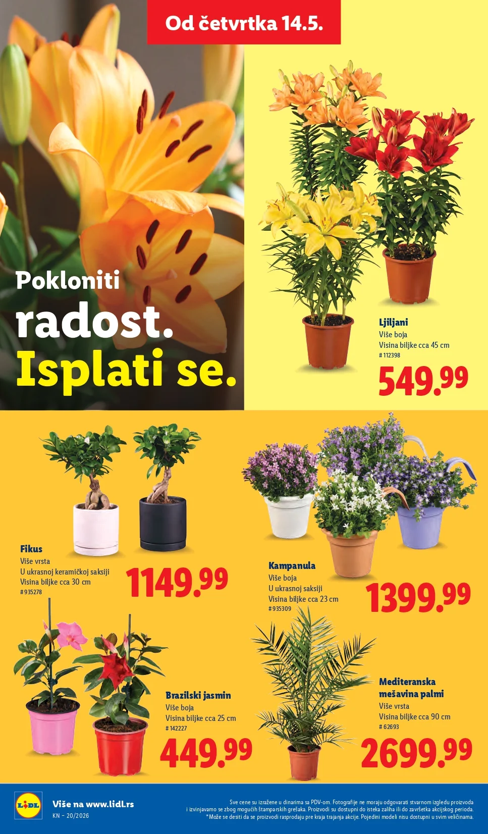 Lidl katalog PREHRANA/NEPREHRANA 14-20.5.2026.