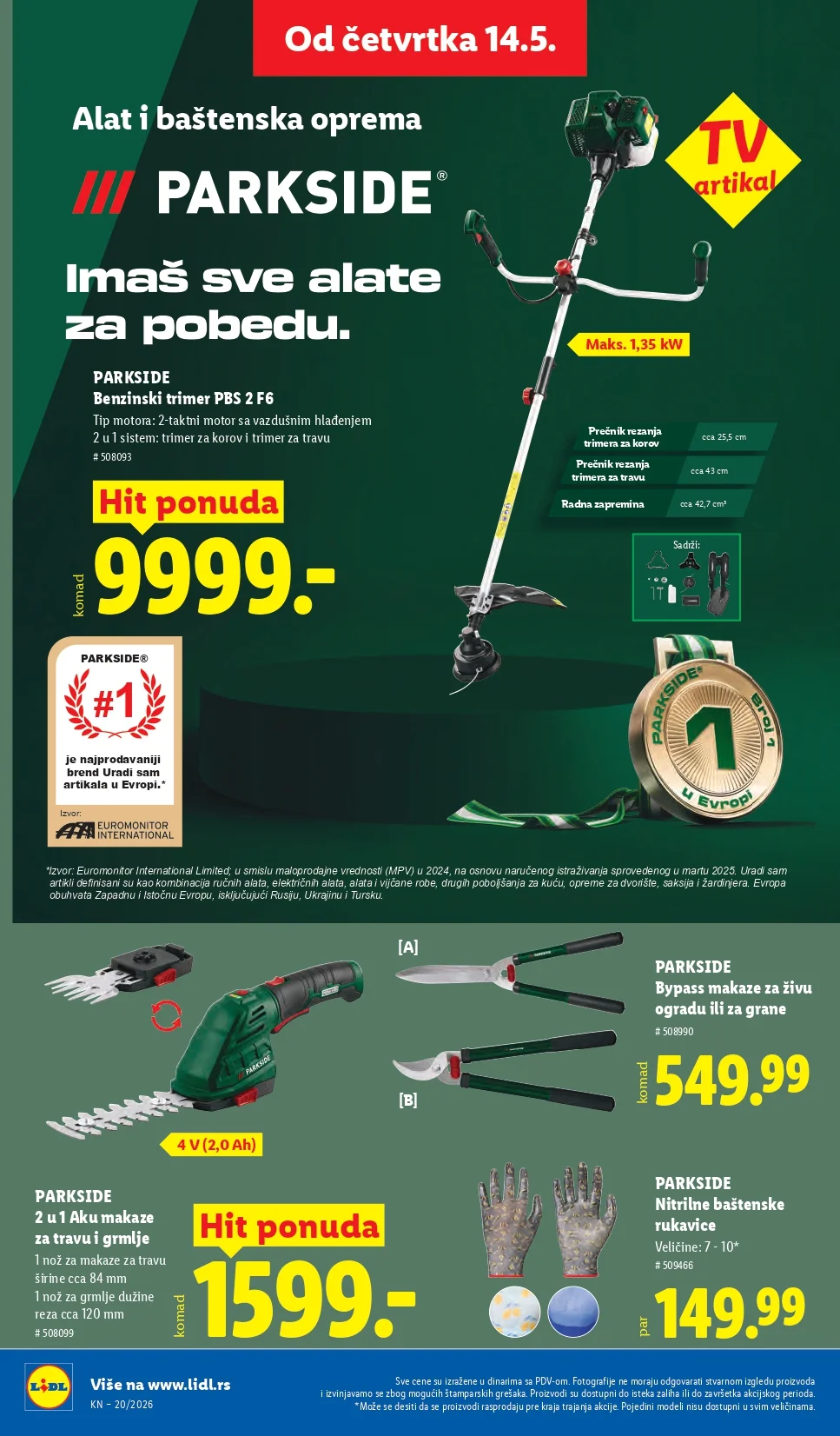 Lidl katalog PREHRANA/NEPREHRANA 14-20.5.2026.