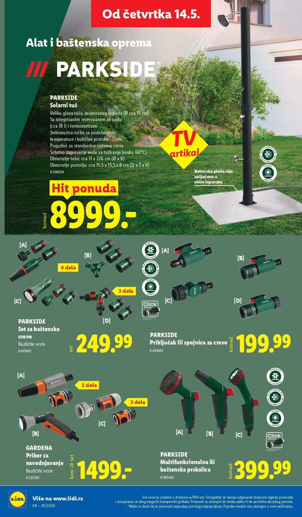 Lidl katalog PREHRANA/NEPREHRANA 14-20.5.2026.