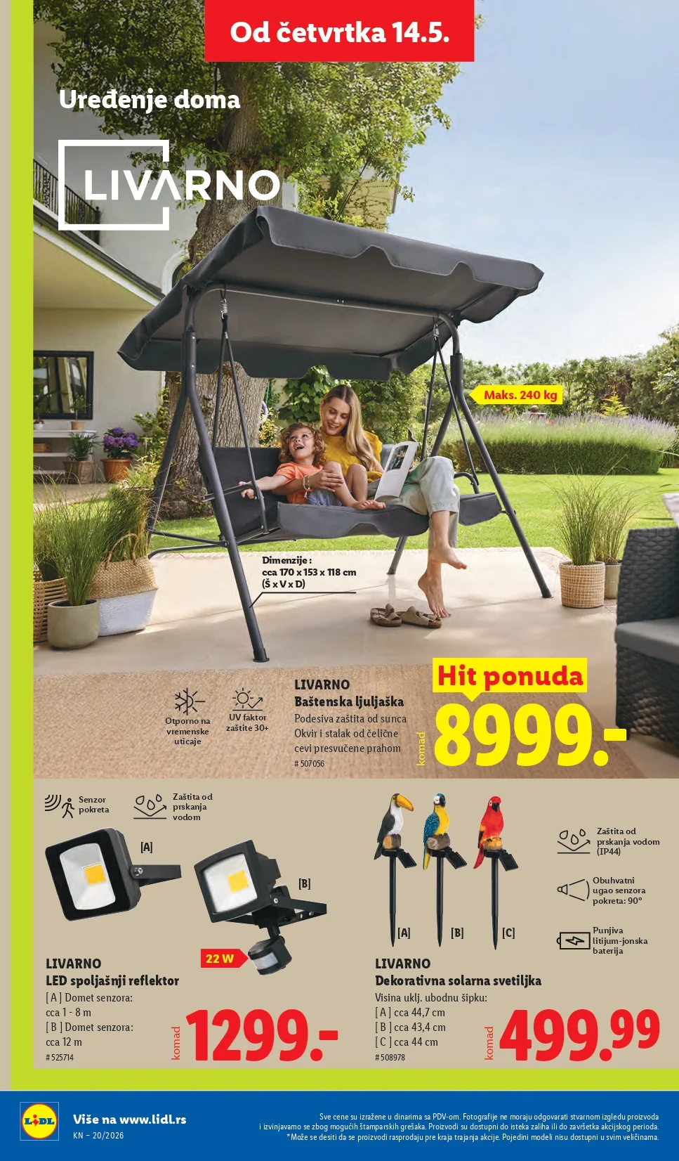 Lidl katalog PREHRANA/NEPREHRANA 14-20.5.2026.
