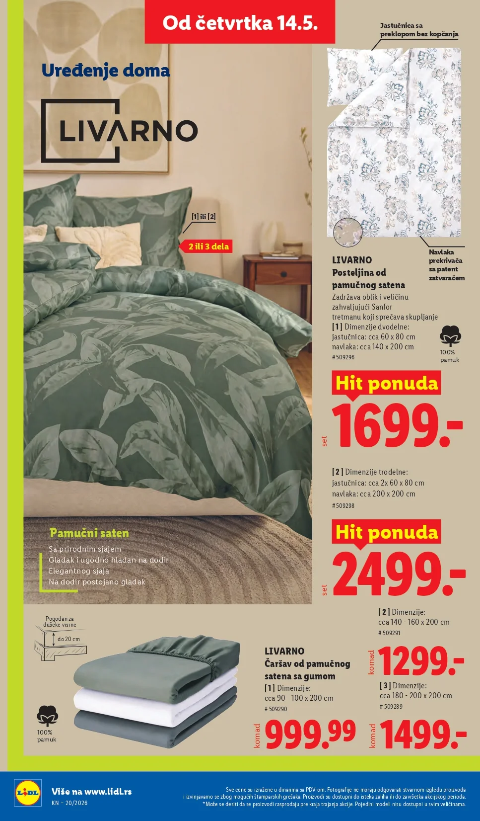 Lidl katalog PREHRANA/NEPREHRANA 14-20.5.2026.