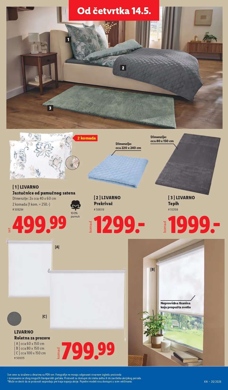 Lidl katalog PREHRANA/NEPREHRANA 14-20.5.2026.
