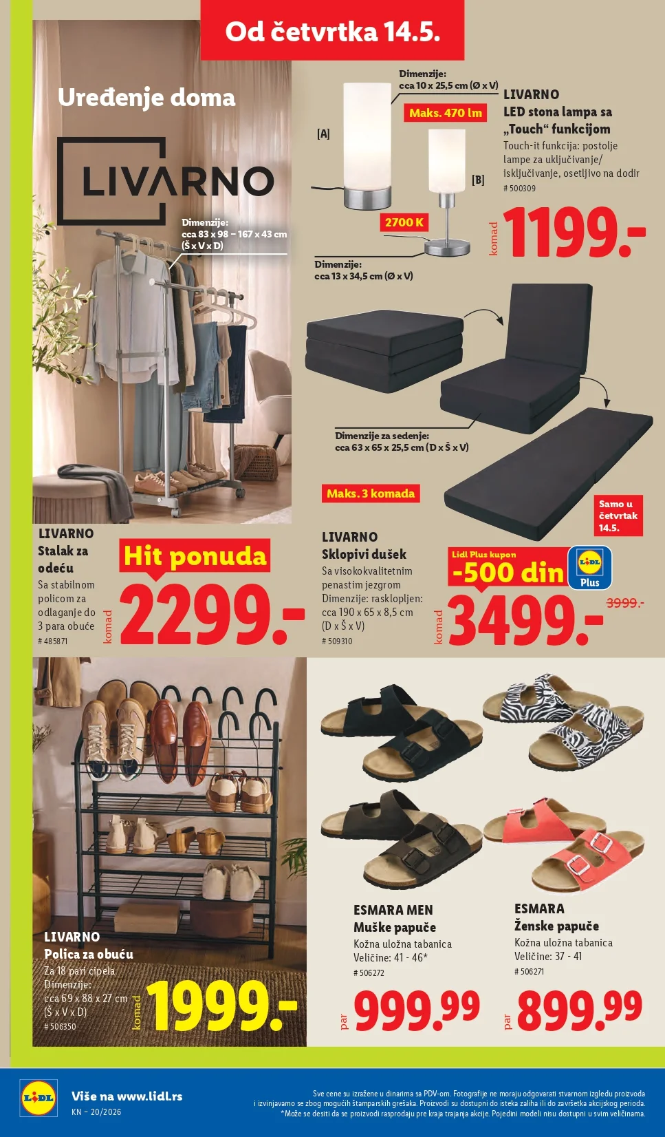 Lidl katalog PREHRANA/NEPREHRANA 14-20.5.2026.