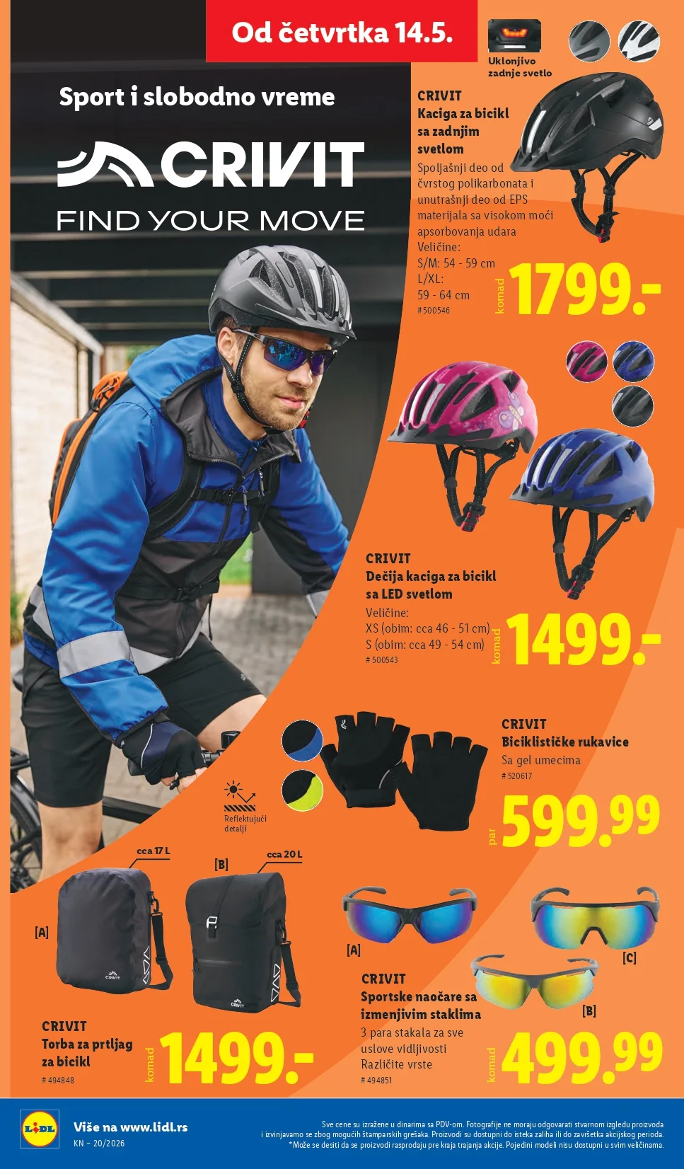 Lidl katalog PREHRANA/NEPREHRANA 14-20.5.2026.