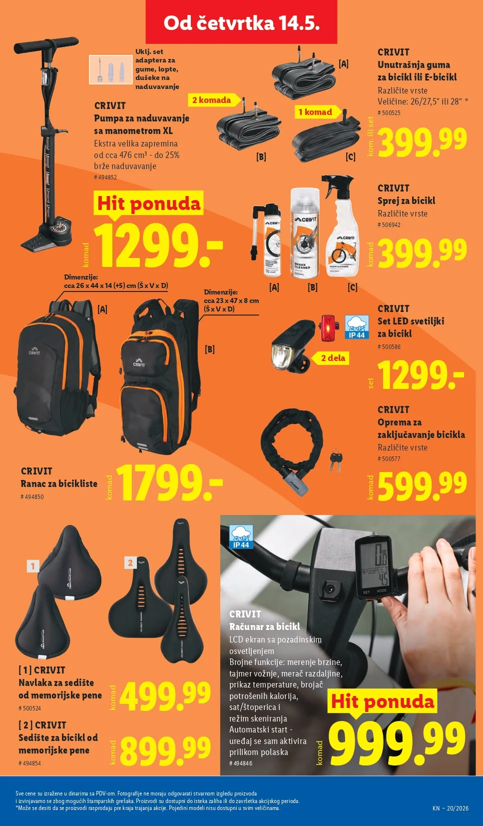 Lidl katalog PREHRANA/NEPREHRANA 14-20.5.2026.