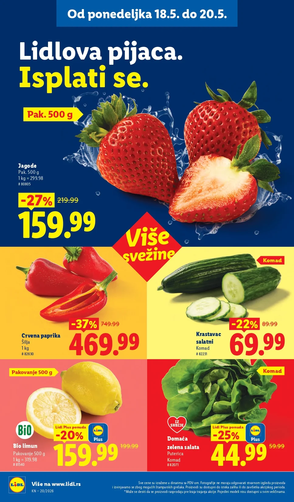 Lidl katalog PREHRANA/NEPREHRANA 14-20.5.2026.