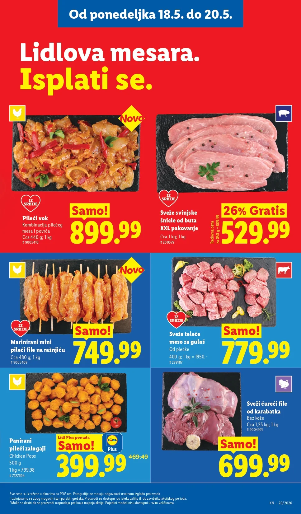 Lidl katalog PREHRANA/NEPREHRANA 14-20.5.2026.