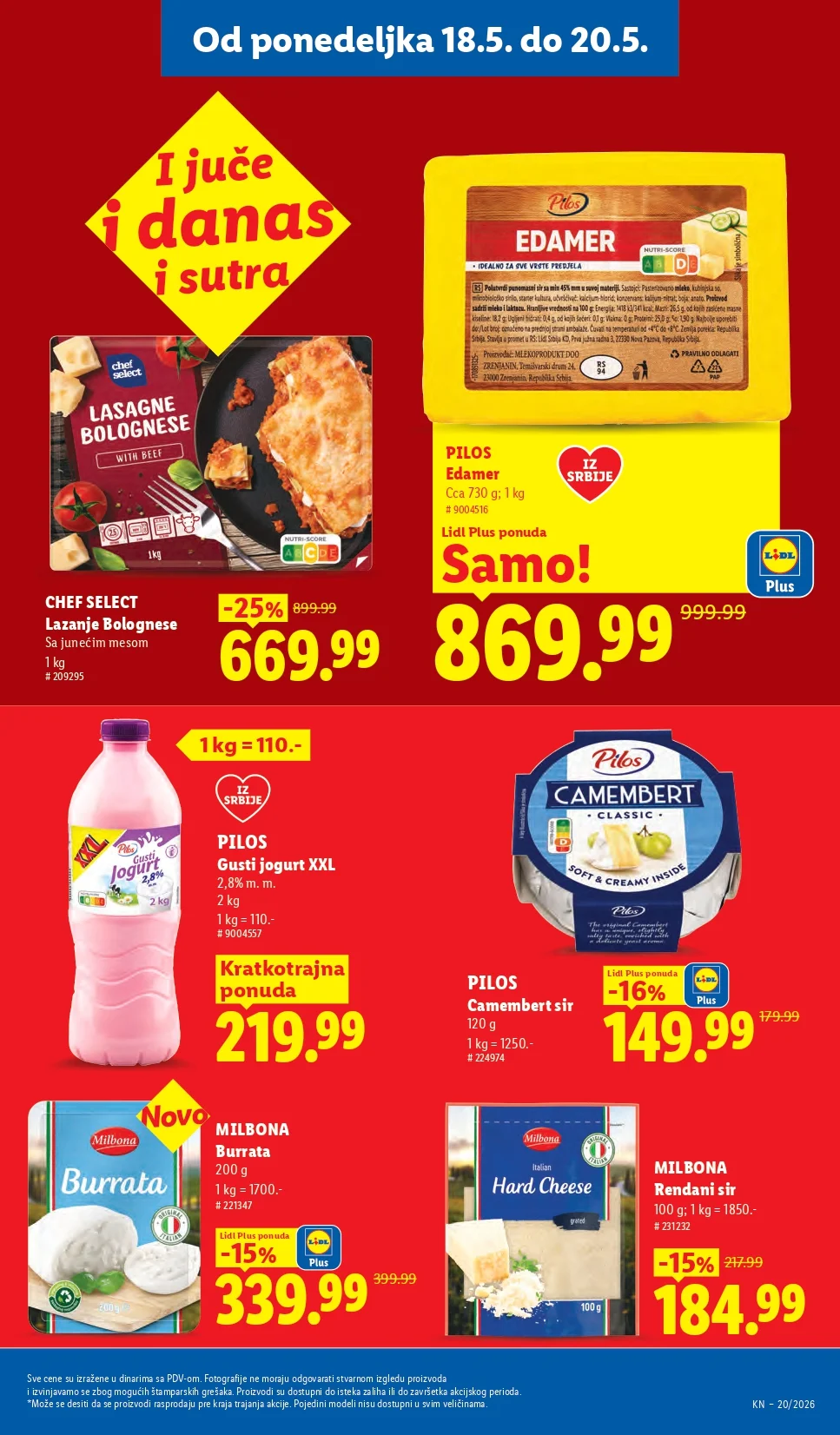 Lidl katalog PREHRANA/NEPREHRANA 14-20.5.2026.