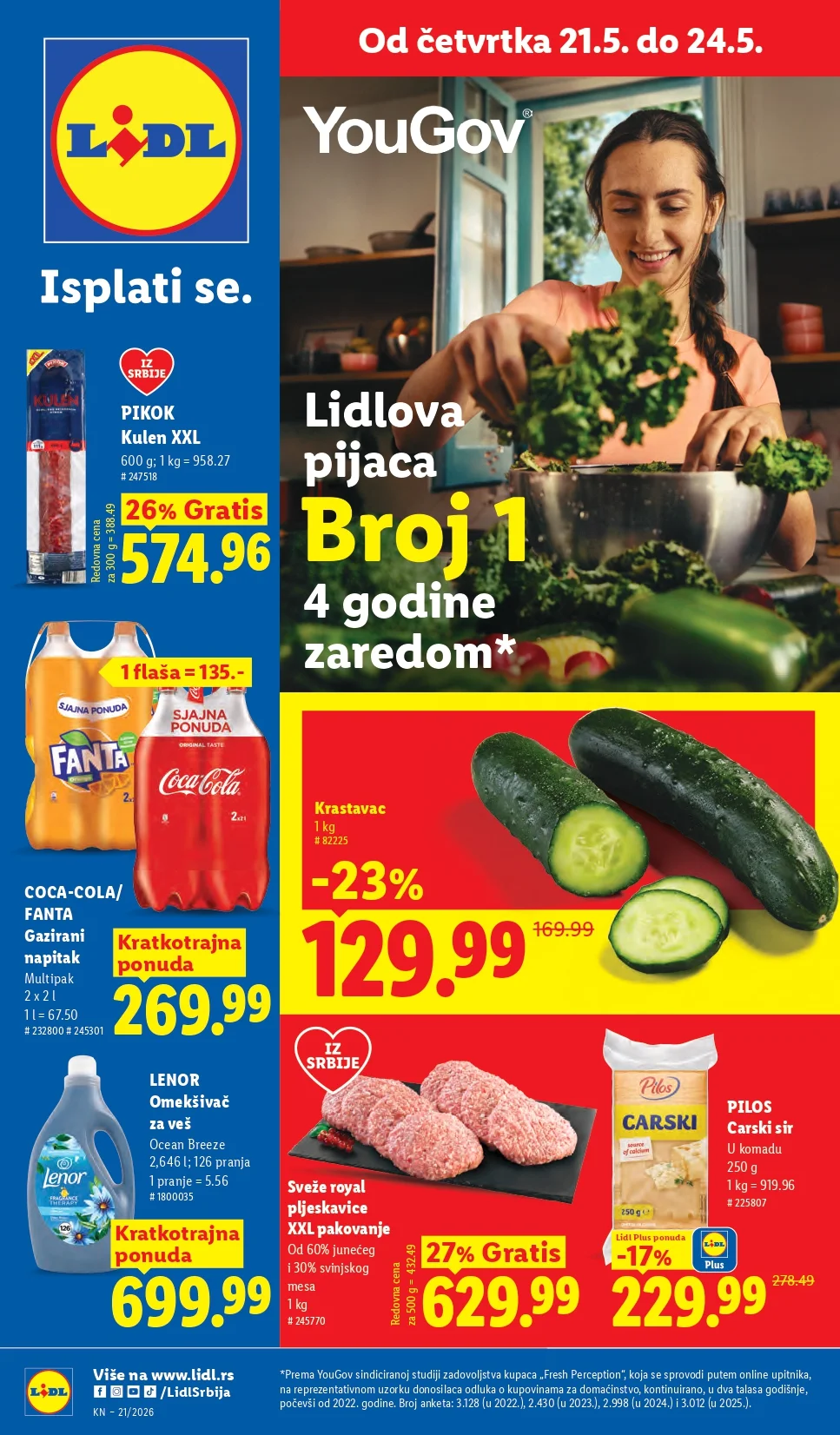 Lidl katalog PREHRANA/NEPREHRANA 21-27.5.2026.