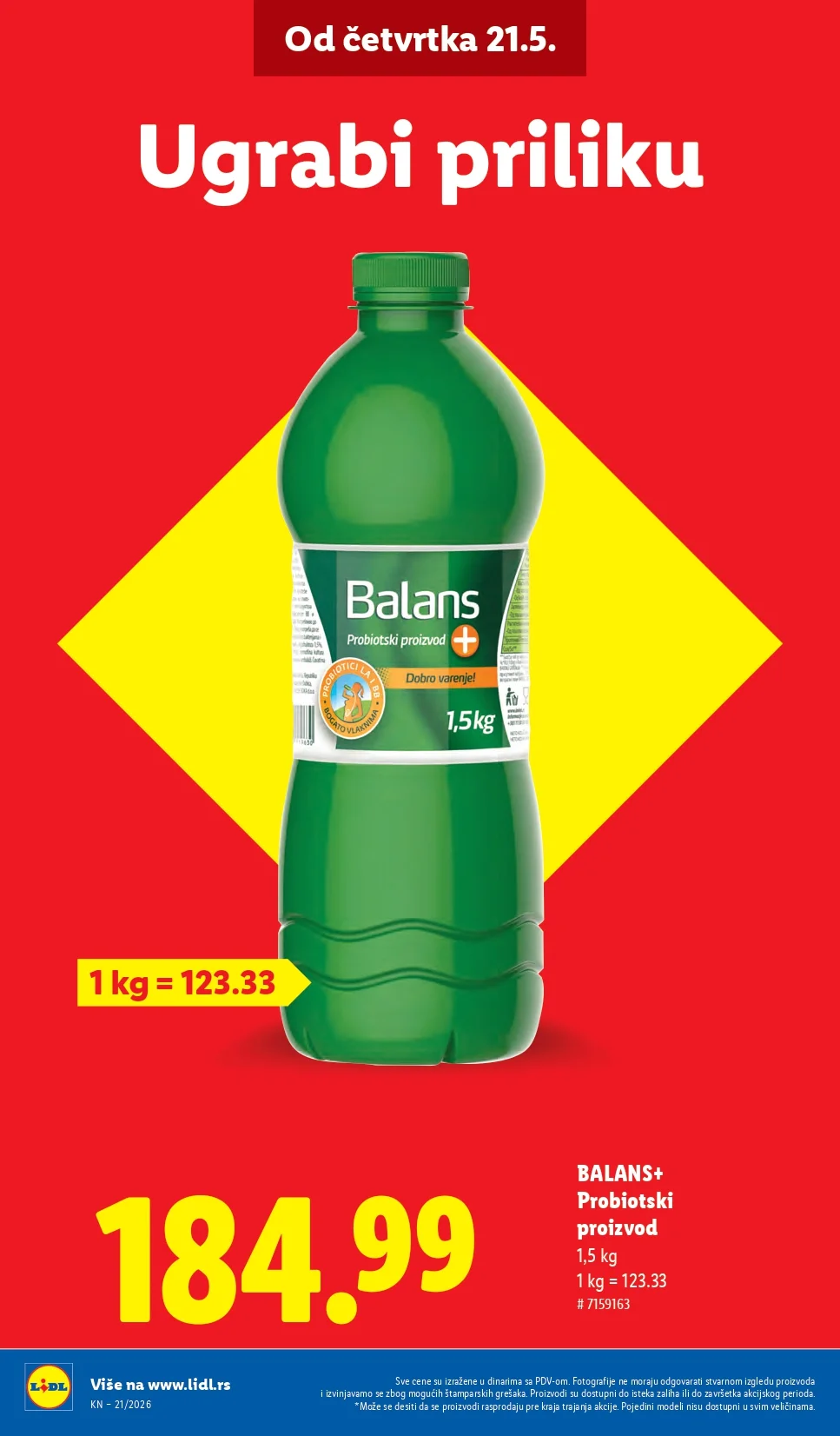 Lidl katalog PREHRANA/NEPREHRANA 21-27.5.2026.