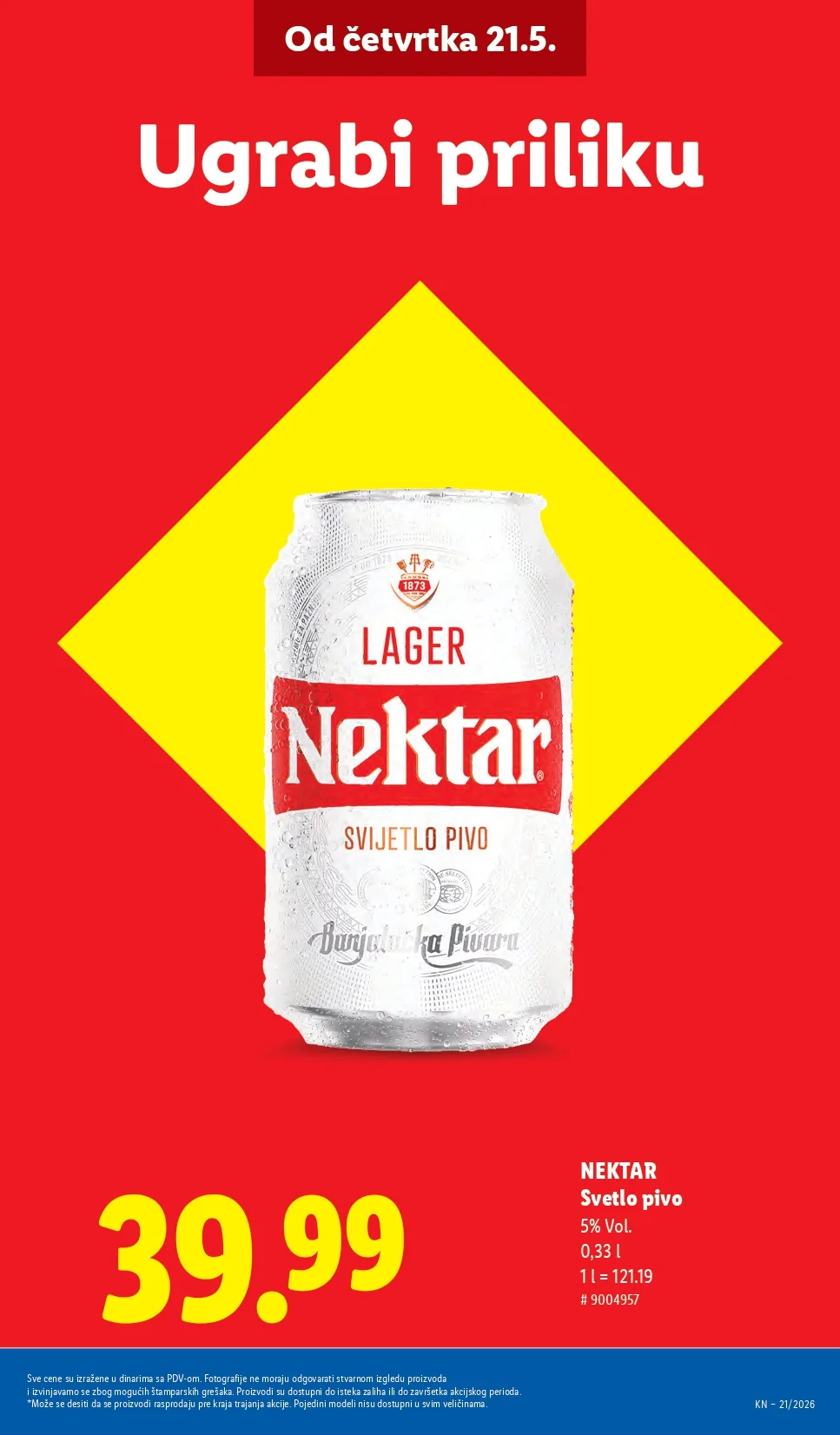 Lidl katalog PREHRANA/NEPREHRANA 21-27.5.2026.