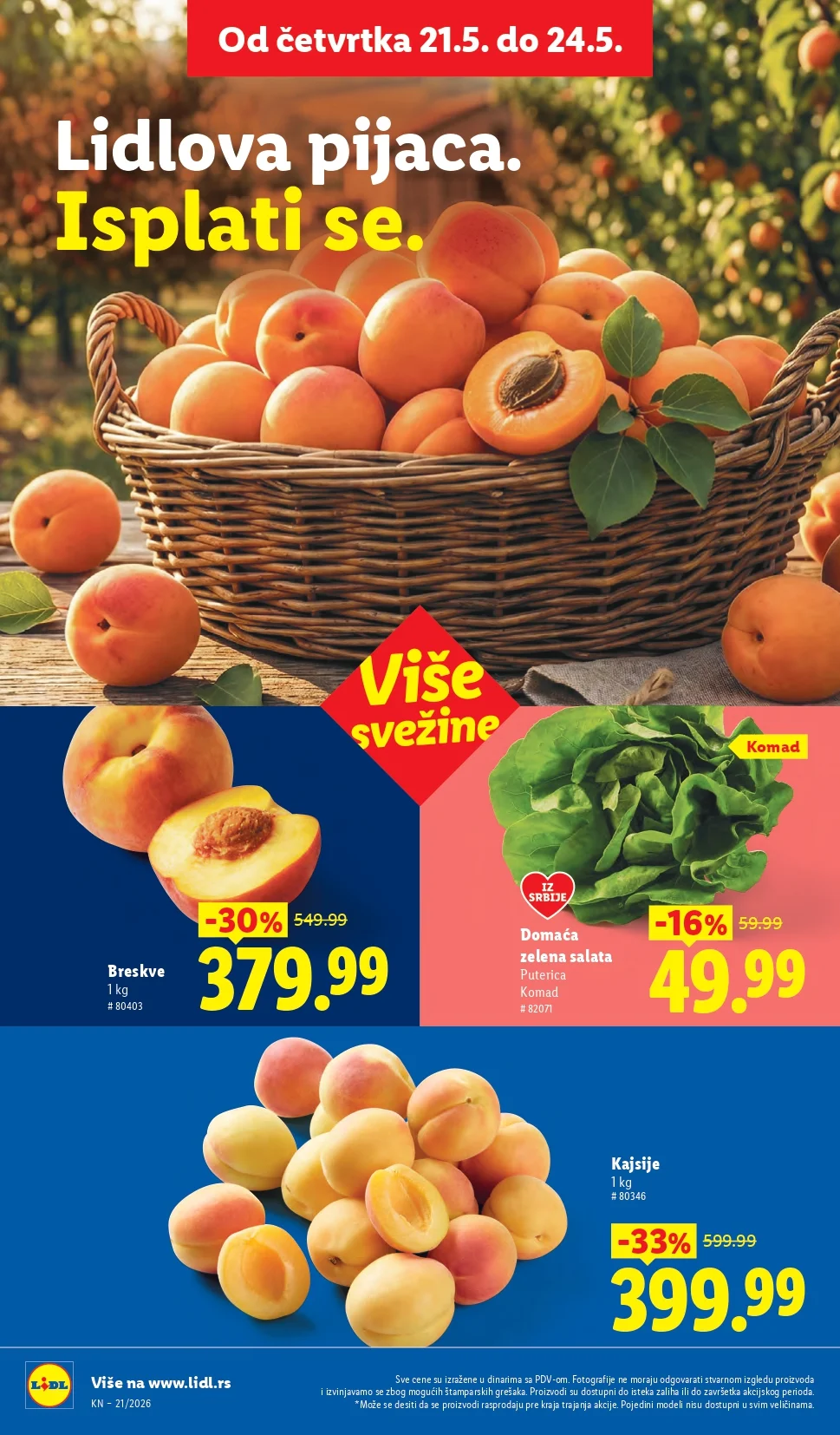 Lidl katalog PREHRANA/NEPREHRANA 21-27.5.2026.