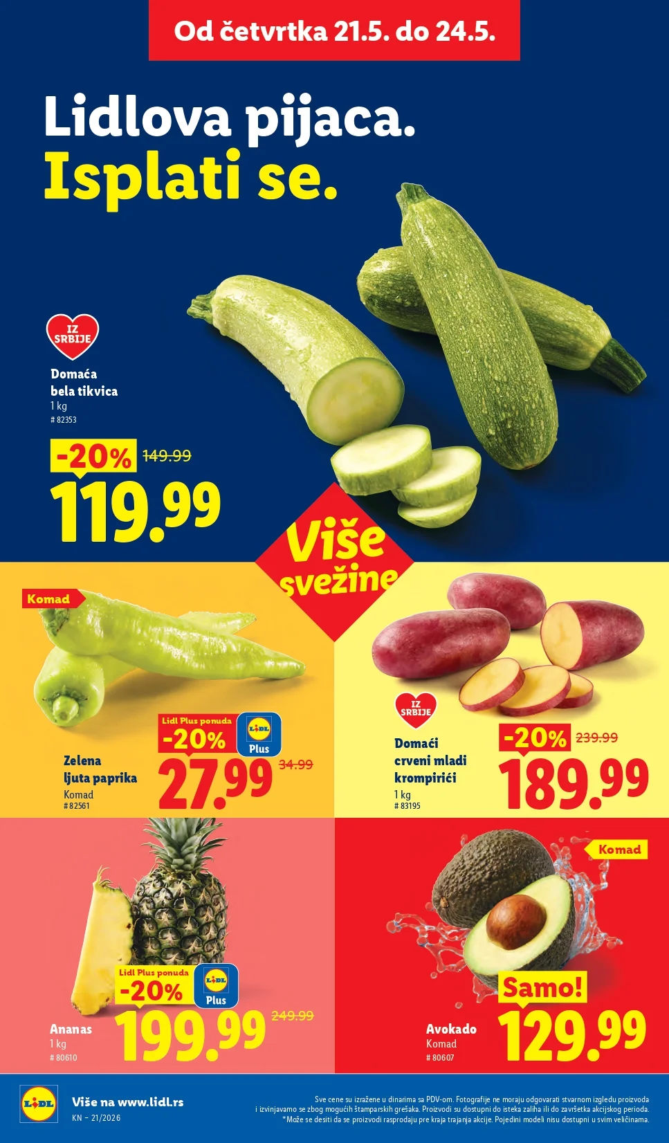 Lidl katalog PREHRANA/NEPREHRANA 21-27.5.2026.