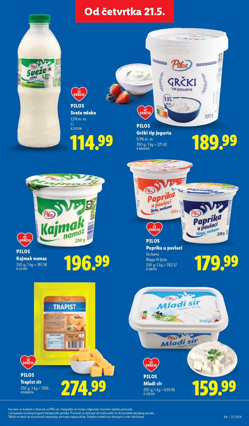 Lidl katalog PREHRANA/NEPREHRANA 21-27.5.2026.