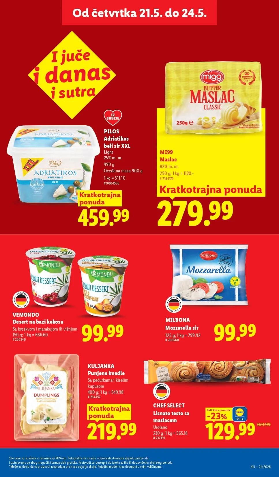 Lidl katalog PREHRANA/NEPREHRANA 21-27.5.2026.