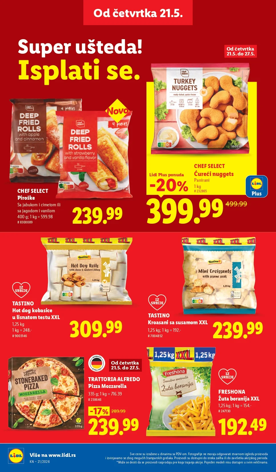 Lidl katalog PREHRANA/NEPREHRANA 21-27.5.2026.