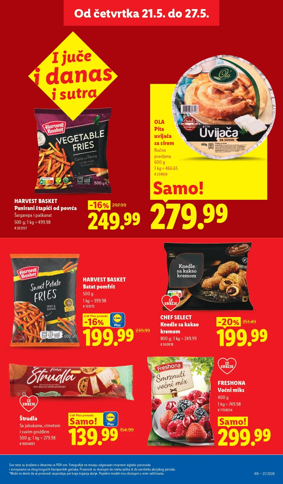 Lidl katalog PREHRANA/NEPREHRANA 21-27.5.2026.