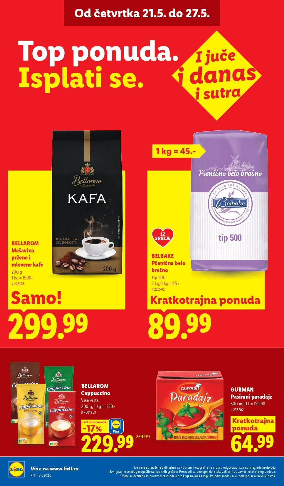 Lidl katalog PREHRANA/NEPREHRANA 21-27.5.2026.