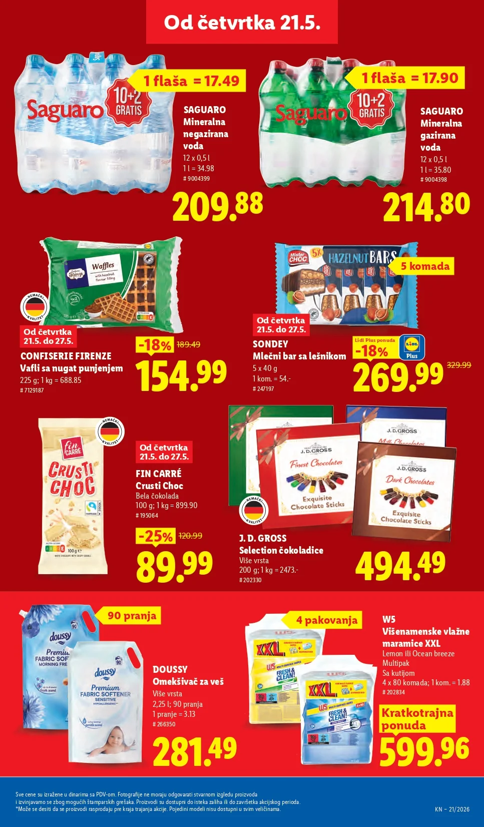 Lidl katalog PREHRANA/NEPREHRANA 21-27.5.2026.