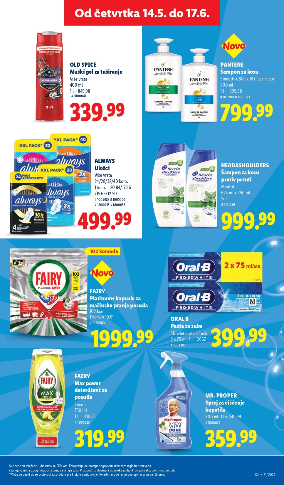 Lidl katalog PREHRANA/NEPREHRANA 21-27.5.2026.
