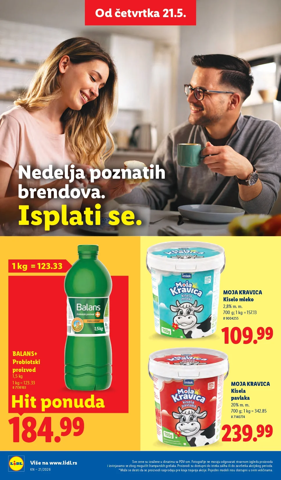 Lidl katalog PREHRANA/NEPREHRANA 21-27.5.2026.