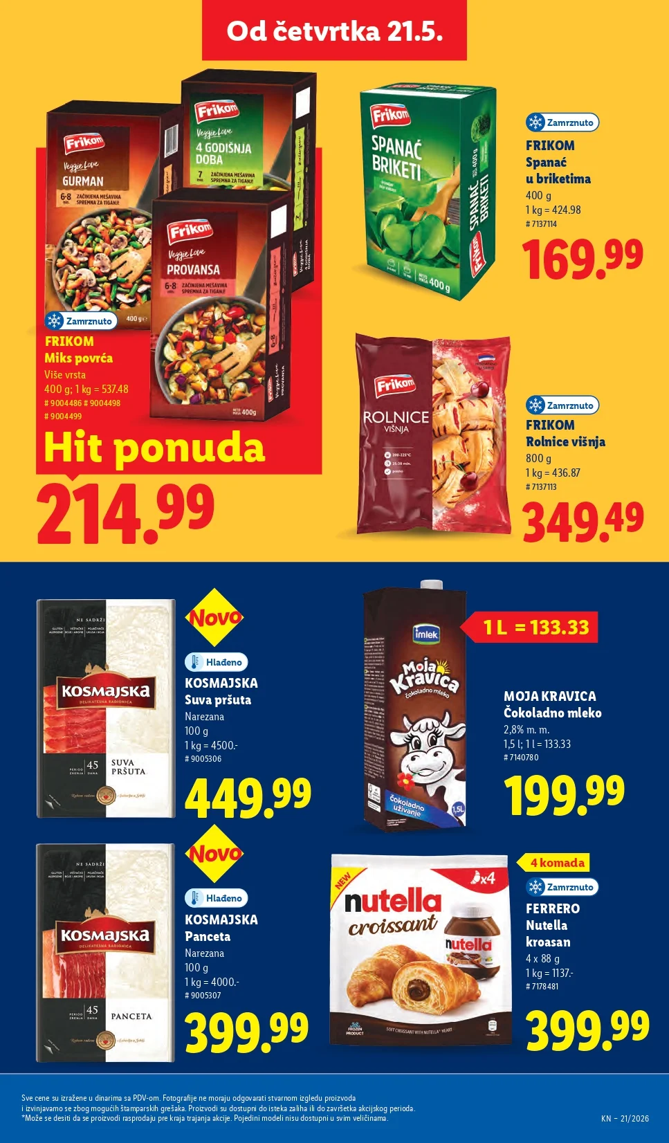 Lidl katalog PREHRANA/NEPREHRANA 21-27.5.2026.