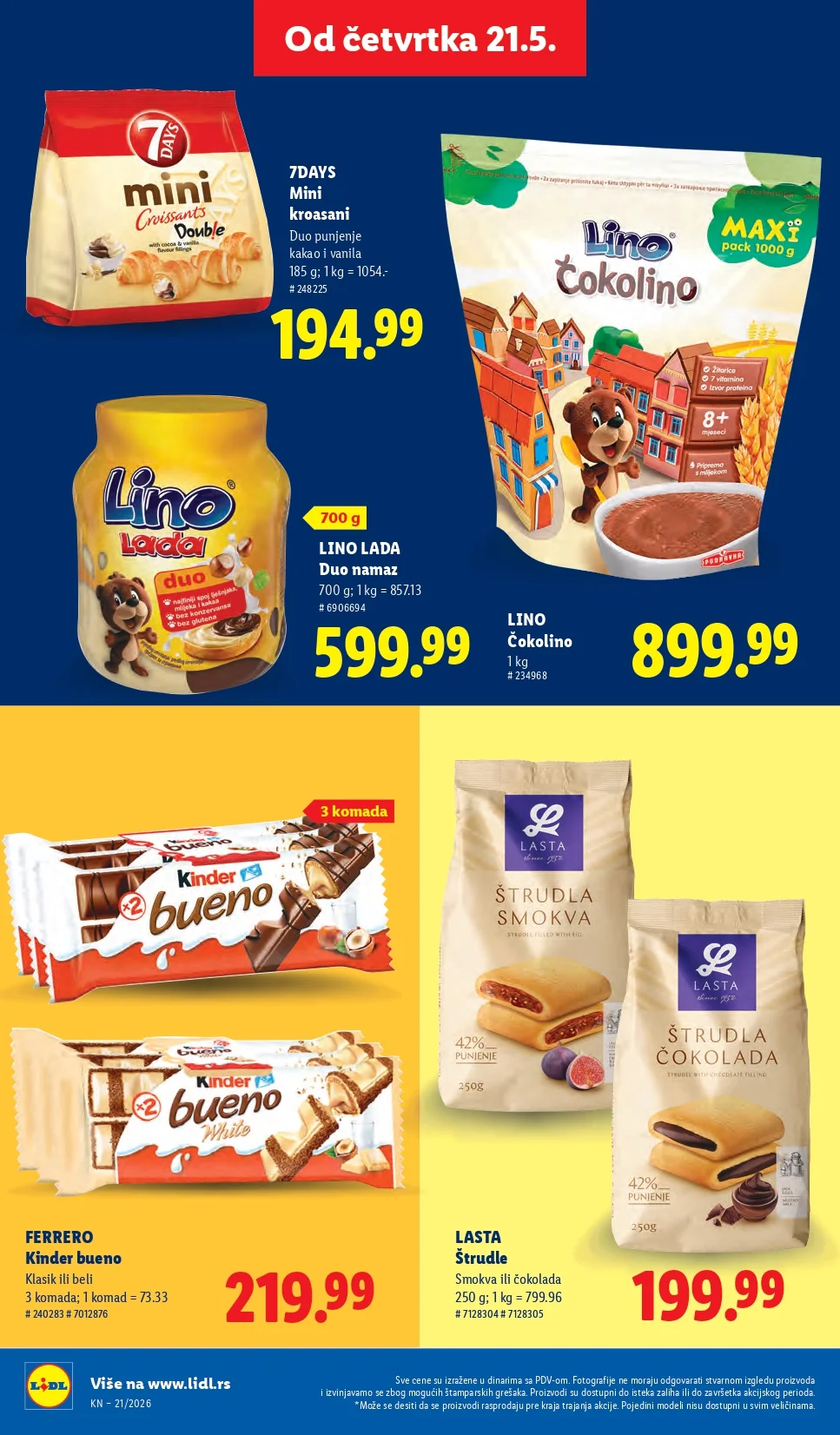 Lidl katalog PREHRANA/NEPREHRANA 21-27.5.2026.