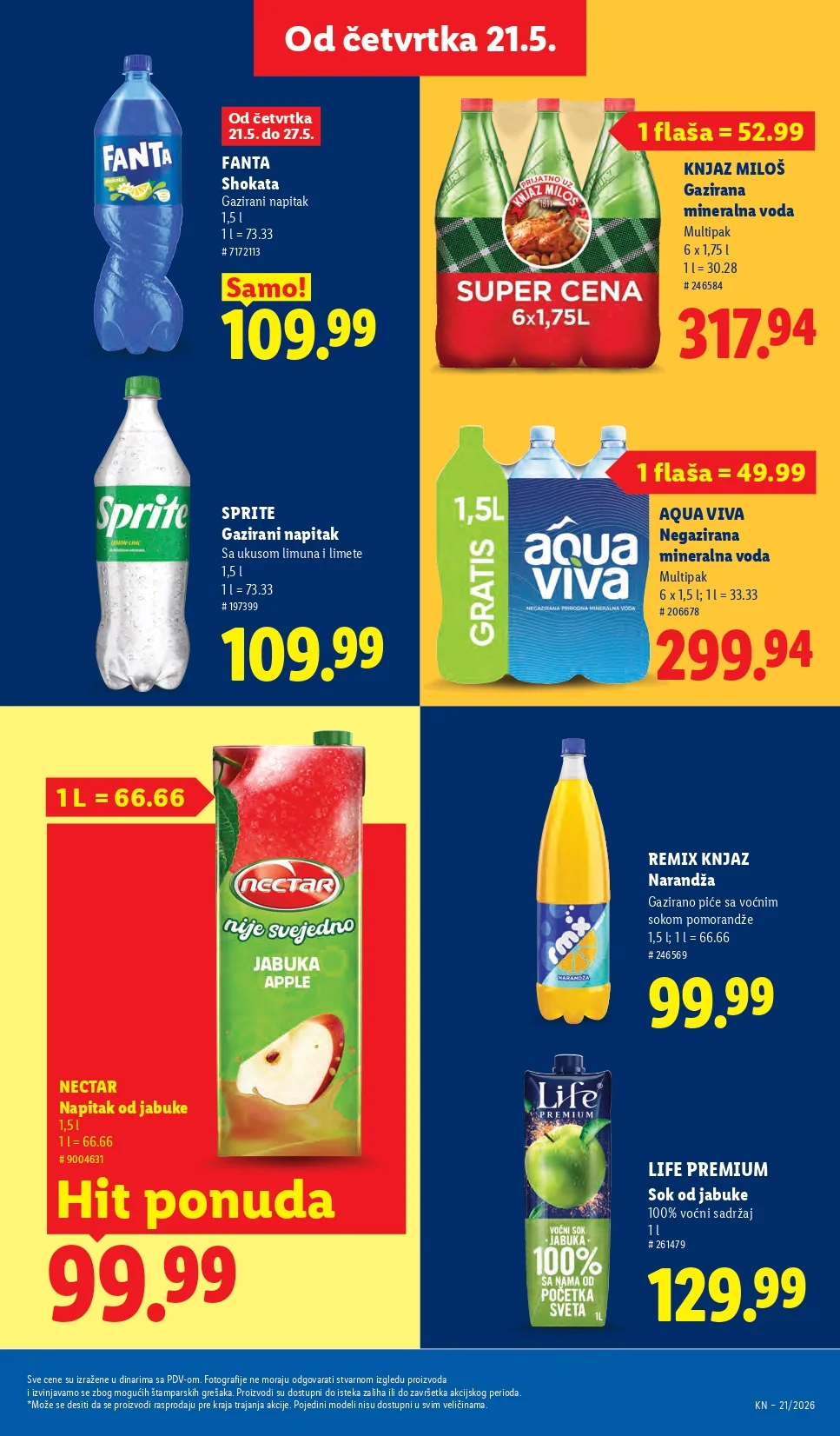 Lidl katalog PREHRANA/NEPREHRANA 21-27.5.2026.