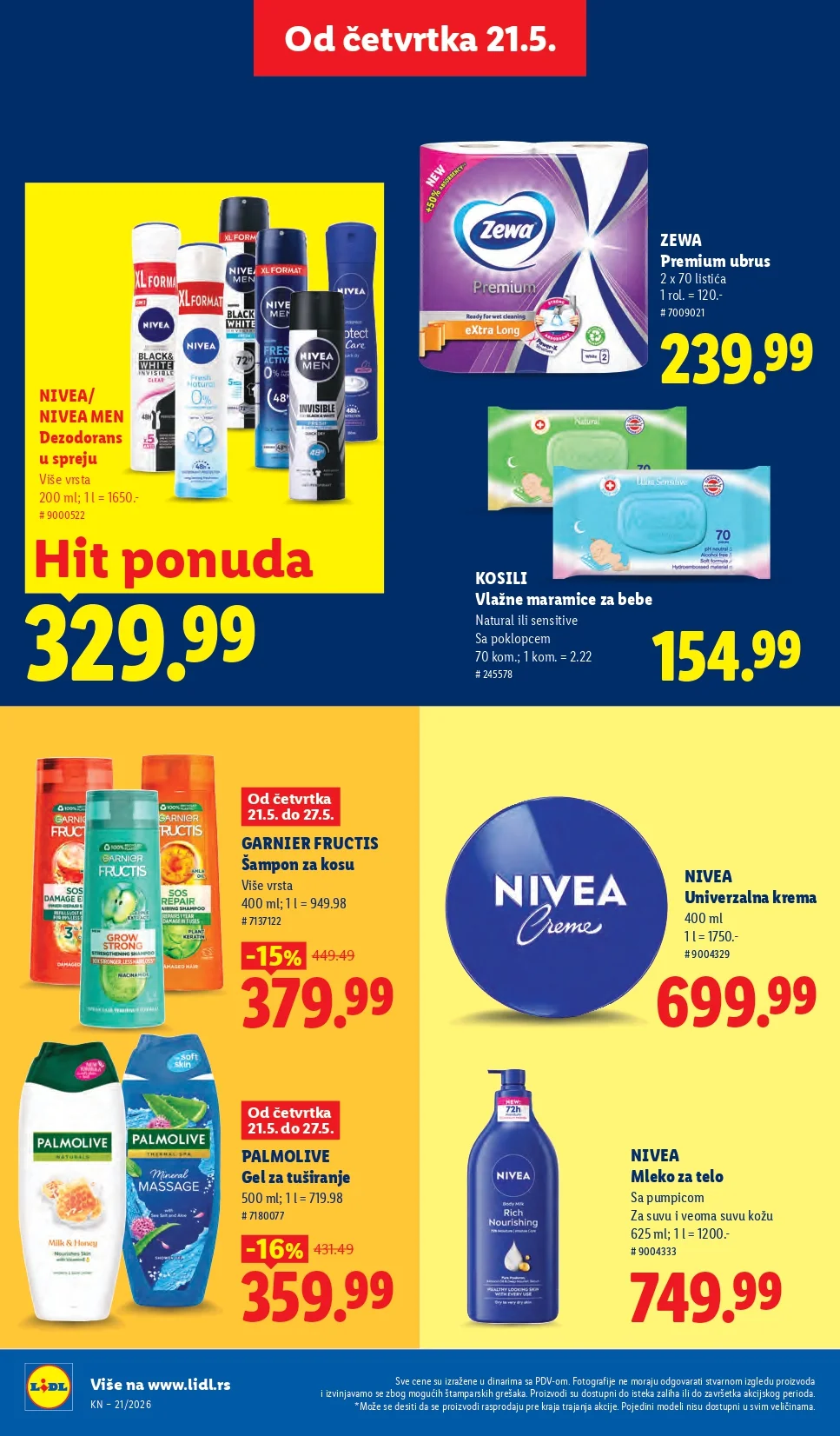 Lidl katalog PREHRANA/NEPREHRANA 21-27.5.2026.