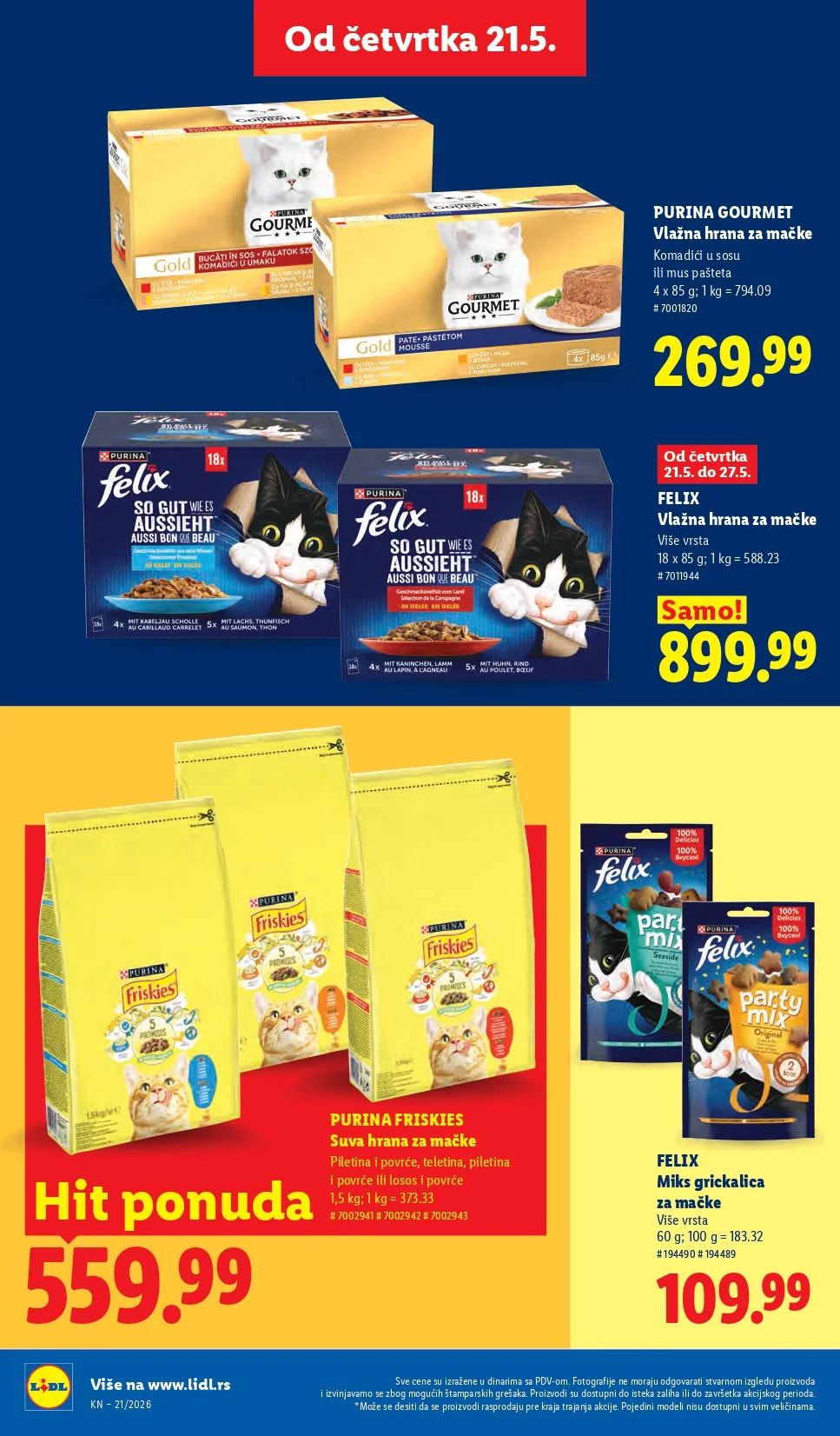 Lidl katalog PREHRANA/NEPREHRANA 21-27.5.2026.