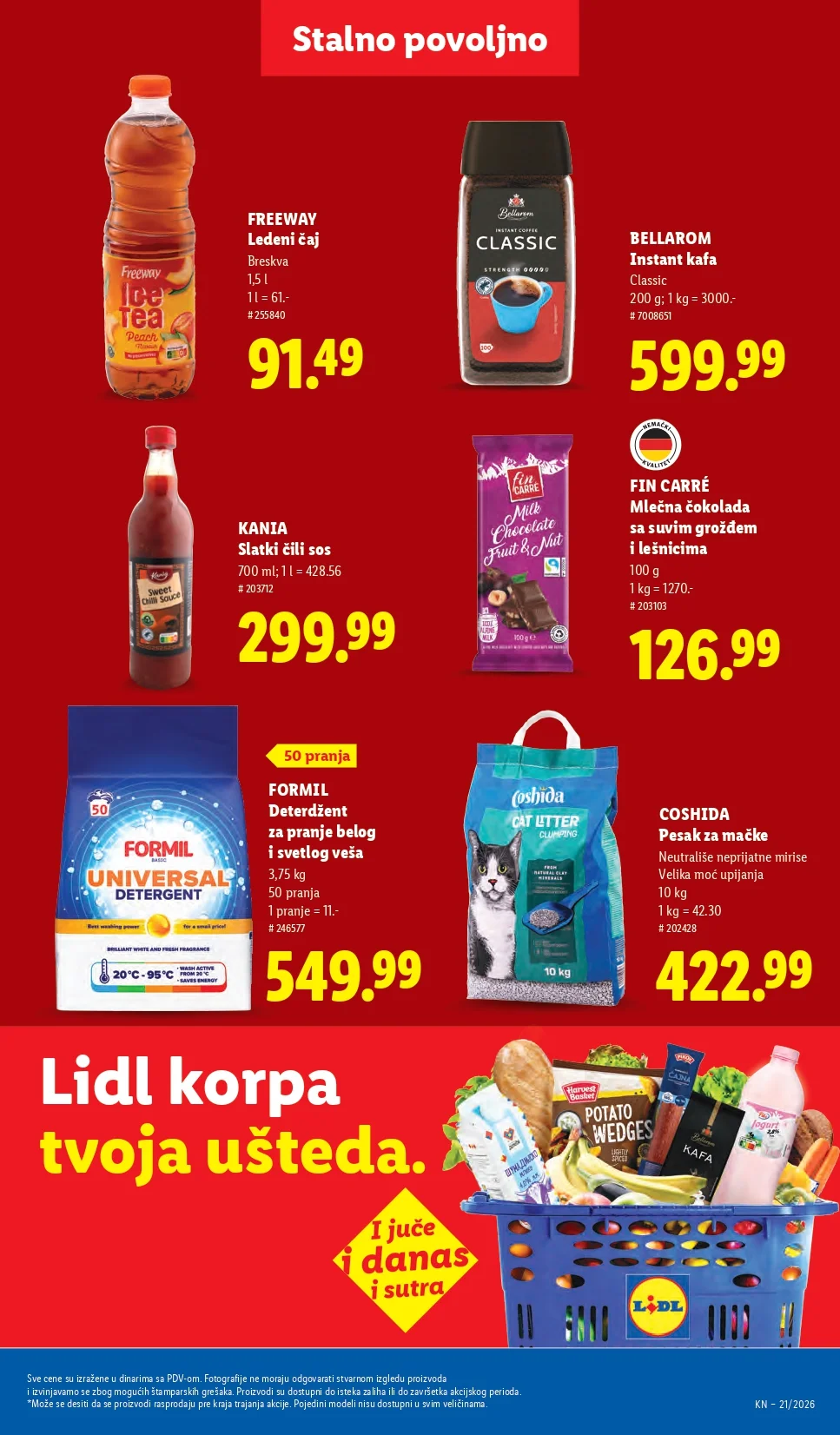 Lidl katalog PREHRANA/NEPREHRANA 21-27.5.2026.