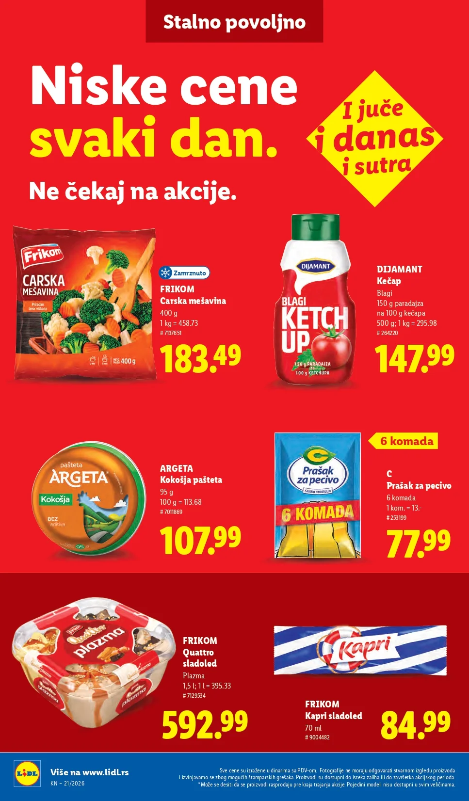 Lidl katalog PREHRANA/NEPREHRANA 21-27.5.2026.