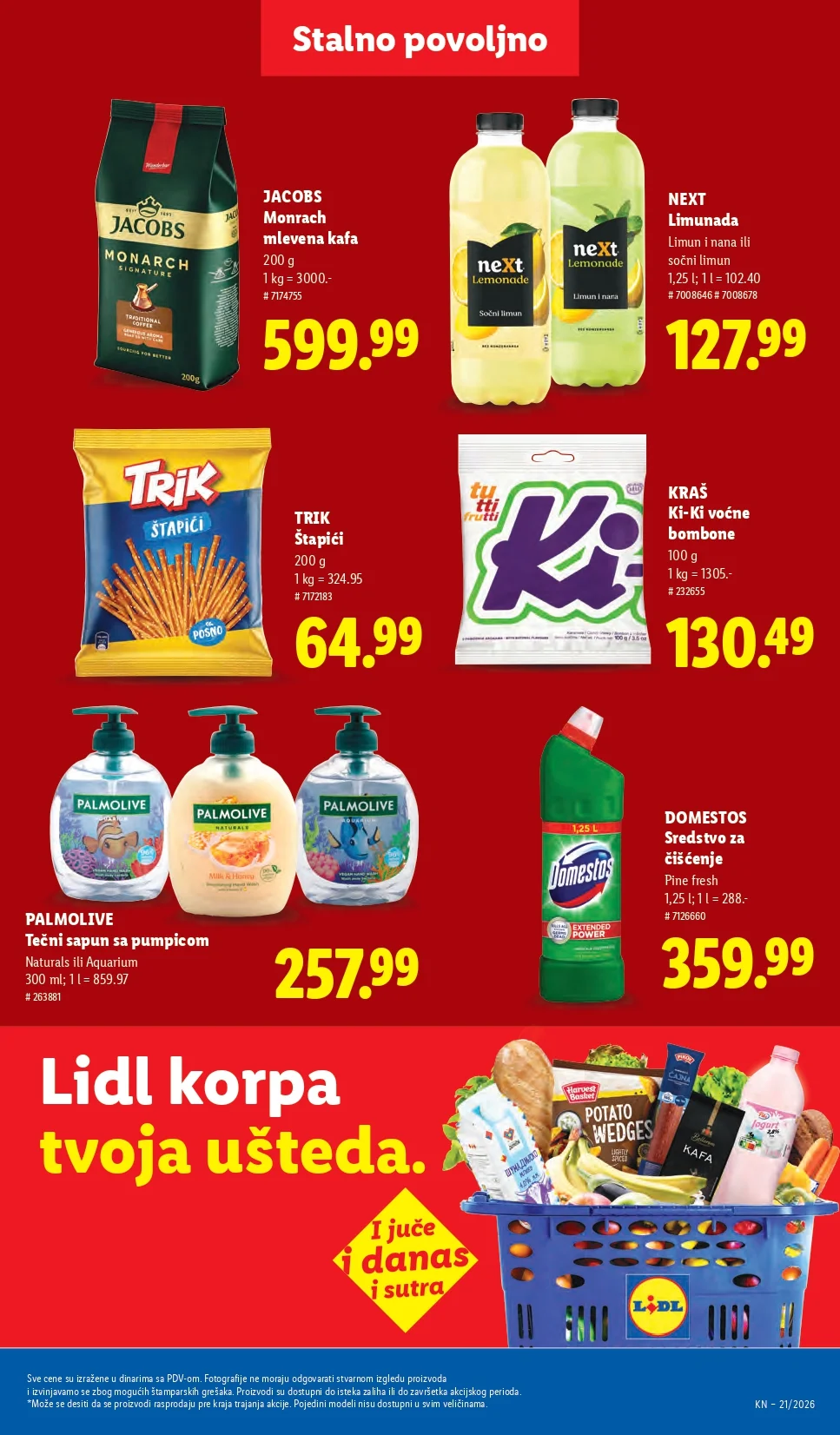 Lidl katalog PREHRANA/NEPREHRANA 21-27.5.2026.