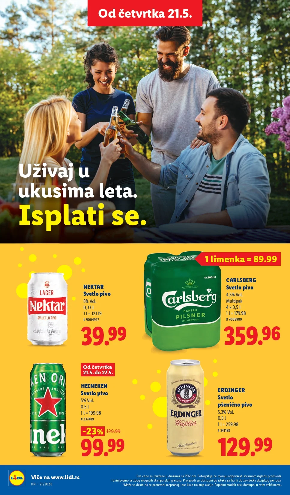 Lidl katalog PREHRANA/NEPREHRANA 21-27.5.2026.