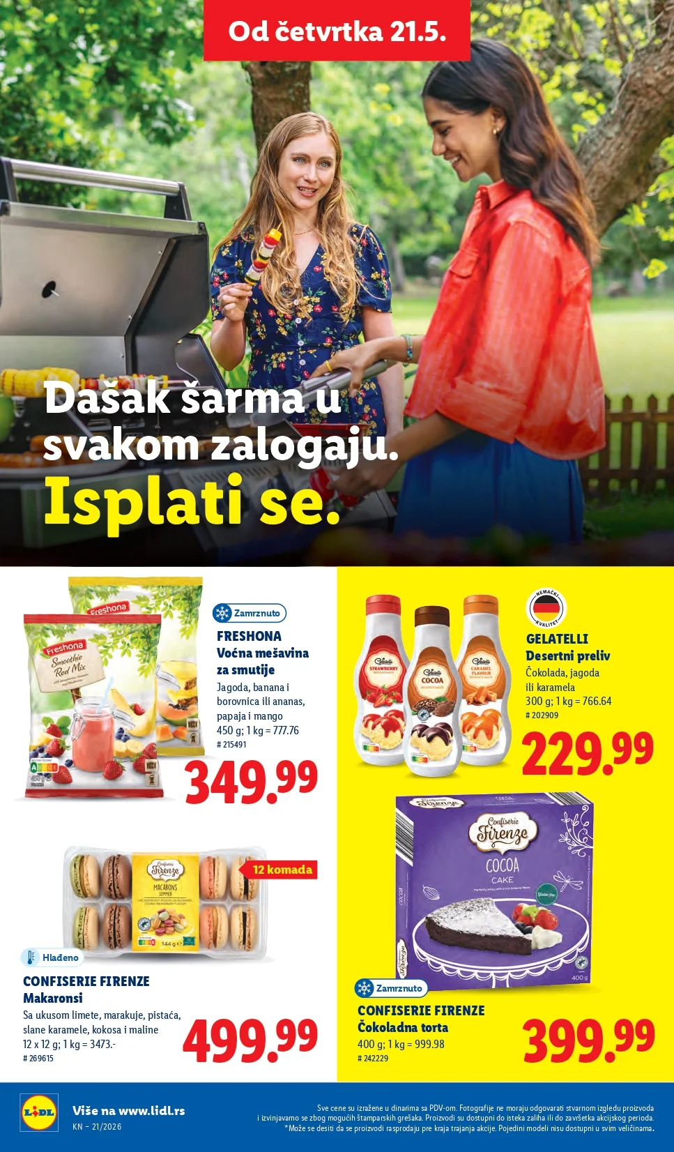 Lidl katalog PREHRANA/NEPREHRANA 21-27.5.2026.