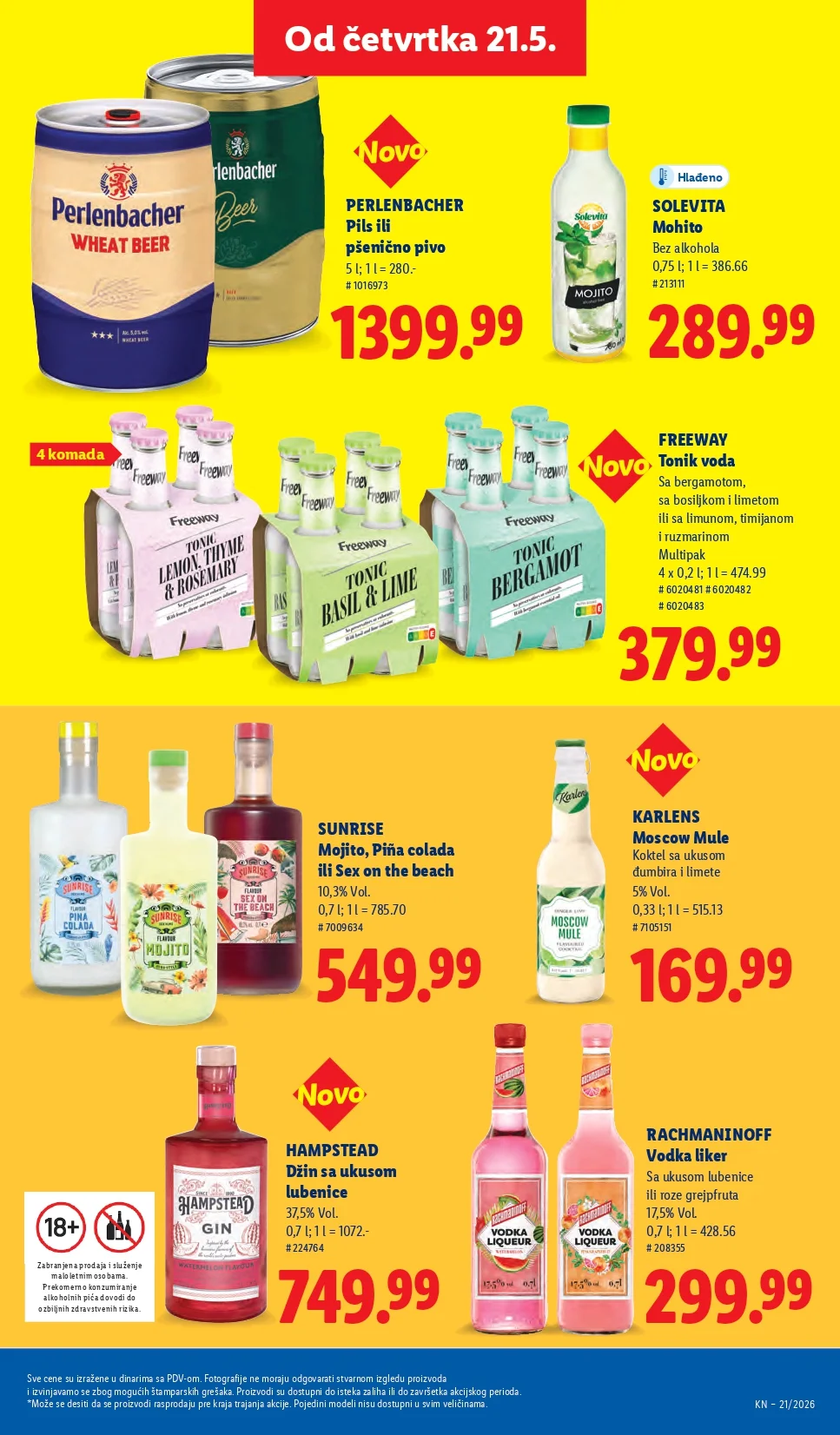 Lidl katalog PREHRANA/NEPREHRANA 21-27.5.2026.