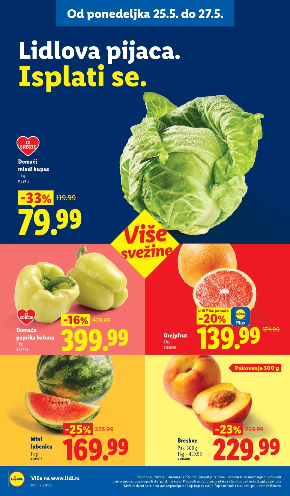 Lidl katalog PREHRANA/NEPREHRANA 21-27.5.2026.