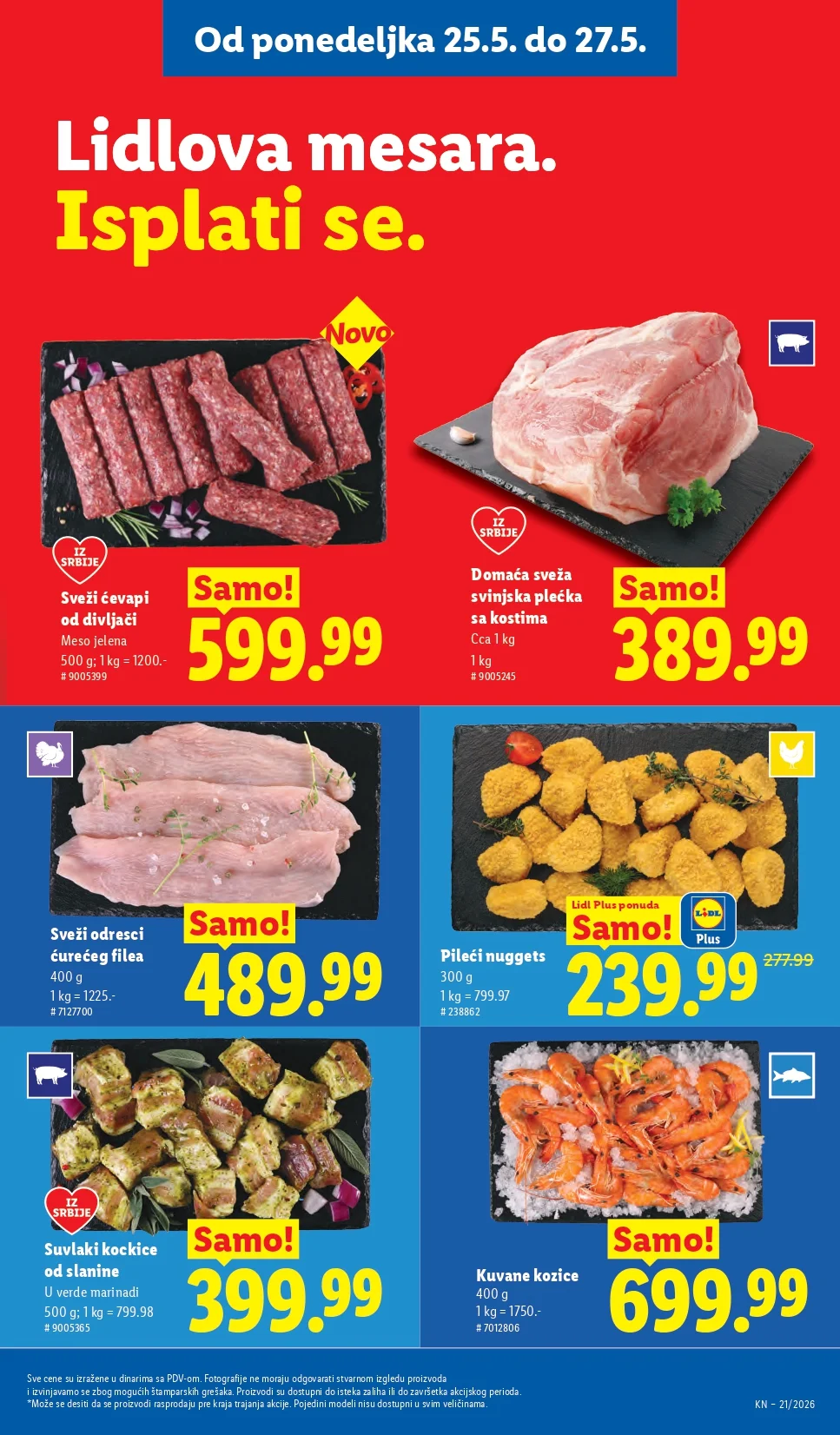 Lidl katalog PREHRANA/NEPREHRANA 21-27.5.2026.