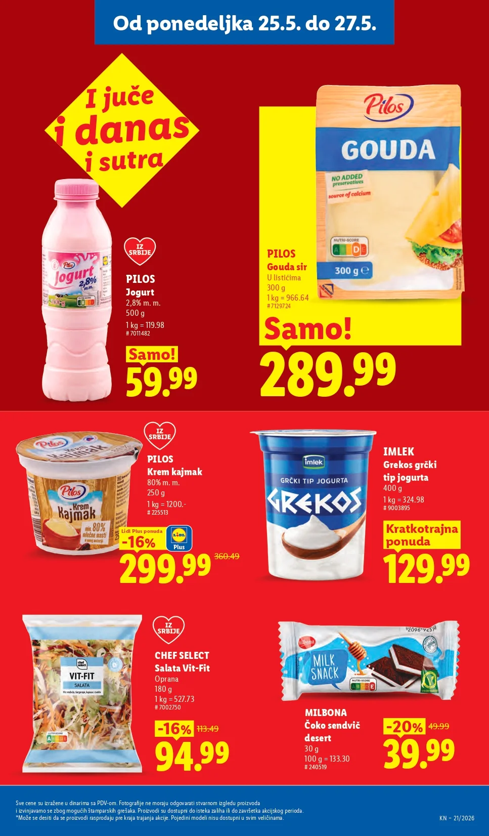Lidl katalog PREHRANA/NEPREHRANA 21-27.5.2026.