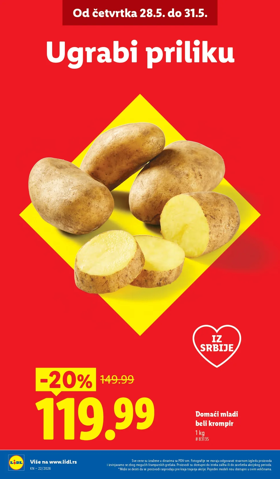 Lidl katalog PREHRANA/NEPREHRANA 28.5-3.6.2026.