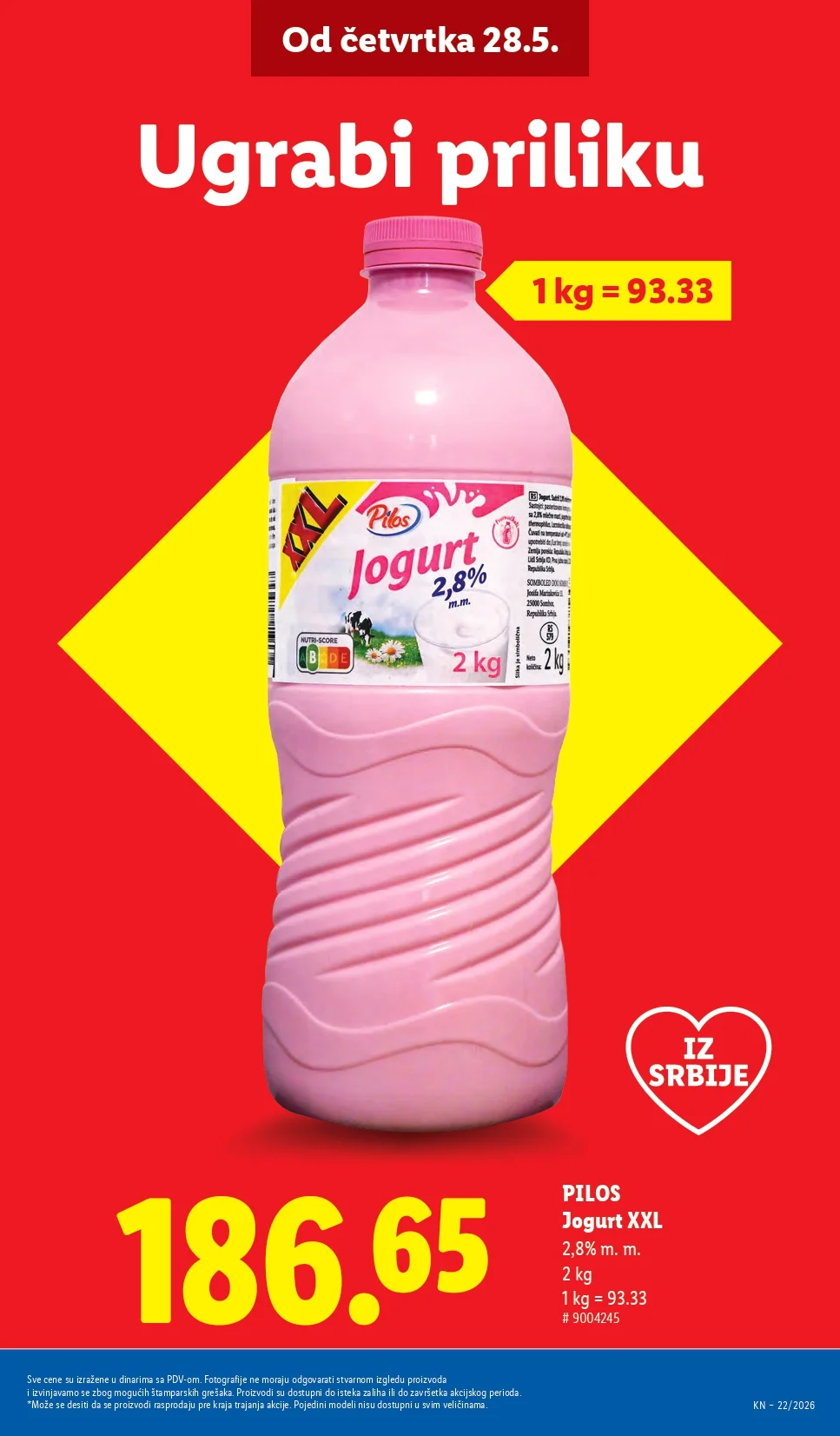 Lidl katalog PREHRANA/NEPREHRANA 28.5-3.6.2026.