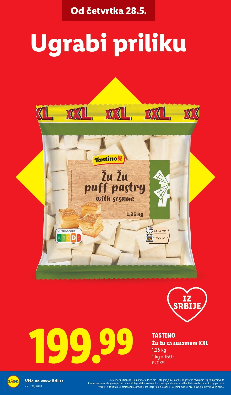 Lidl katalog PREHRANA/NEPREHRANA 28.5-3.6.2026.