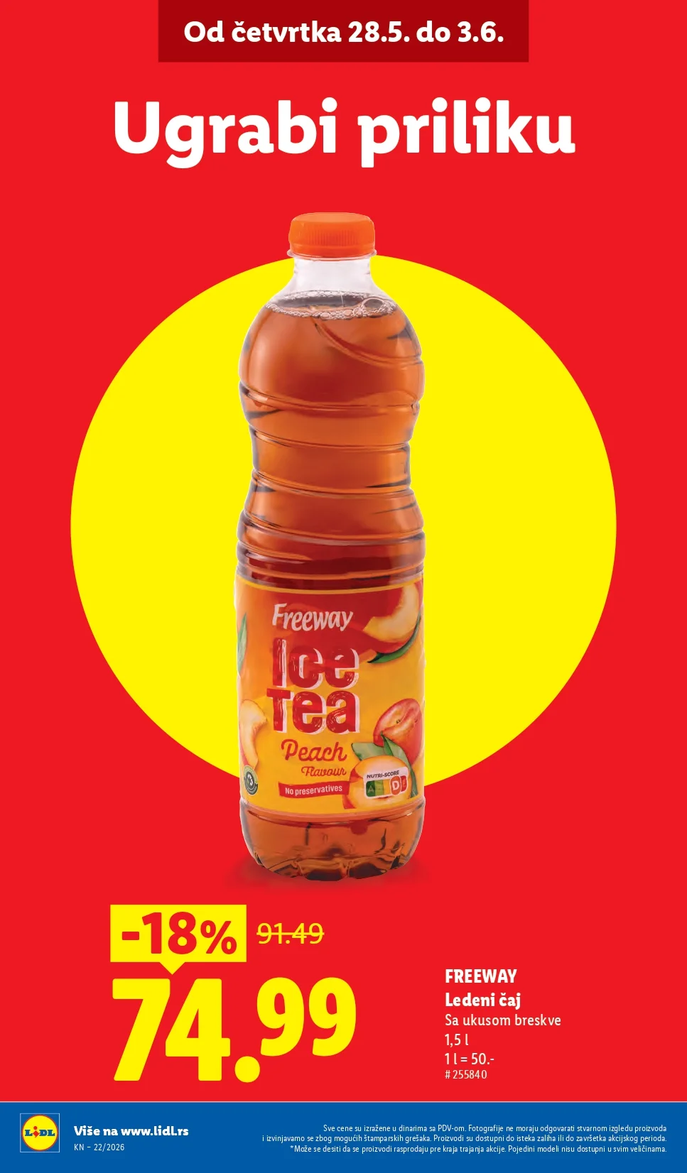 Lidl katalog PREHRANA/NEPREHRANA 28.5-3.6.2026.