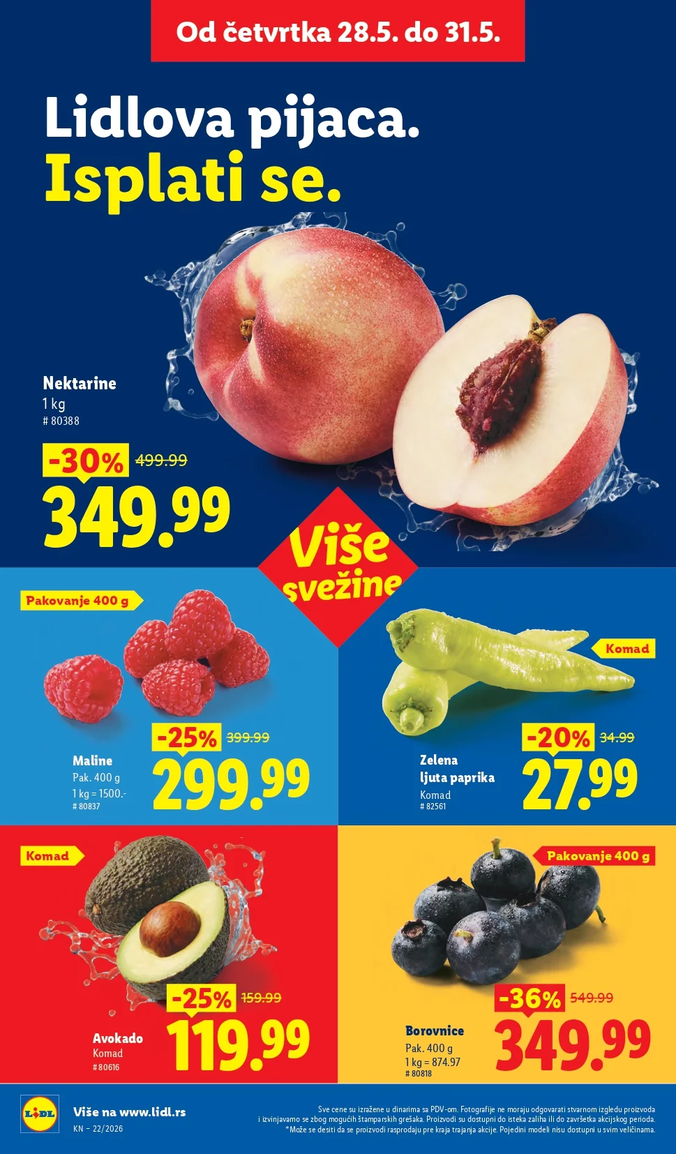 Lidl katalog PREHRANA/NEPREHRANA 28.5-3.6.2026.