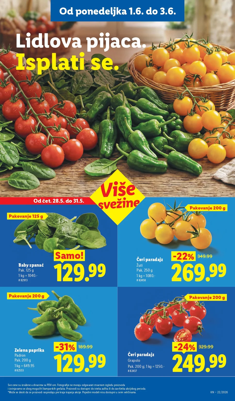 Lidl katalog PREHRANA/NEPREHRANA 28.5-3.6.2026.