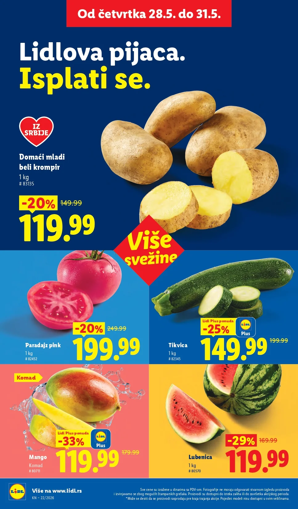Lidl katalog PREHRANA/NEPREHRANA 28.5-3.6.2026.