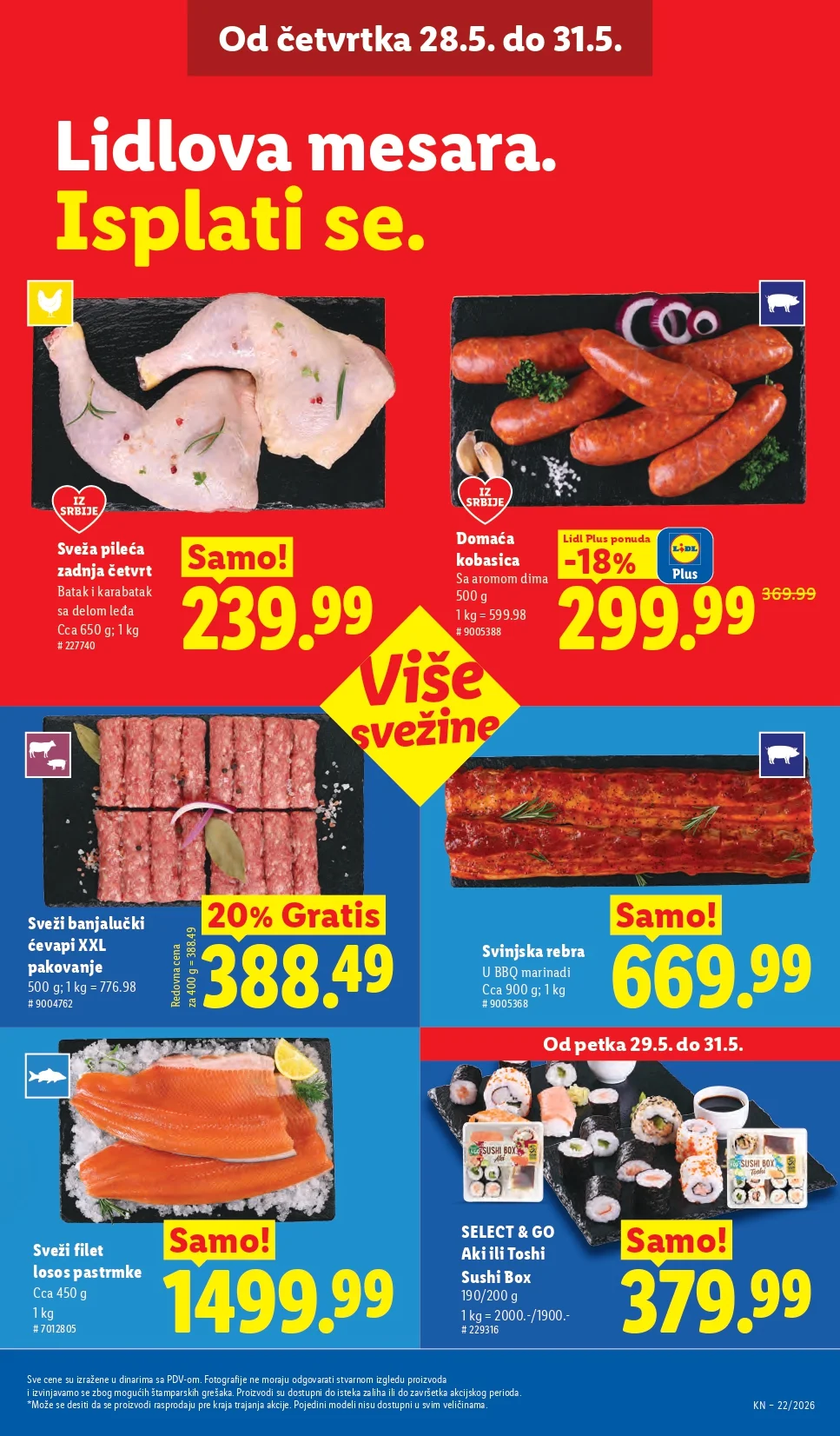 Lidl katalog PREHRANA/NEPREHRANA 28.5-3.6.2026.