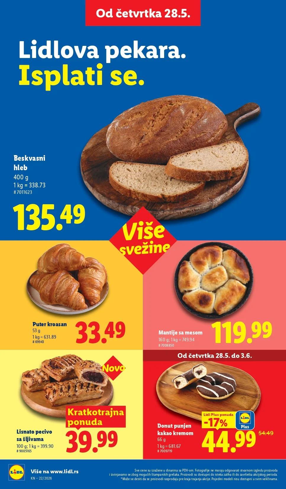 Lidl katalog PREHRANA/NEPREHRANA 28.5-3.6.2026.