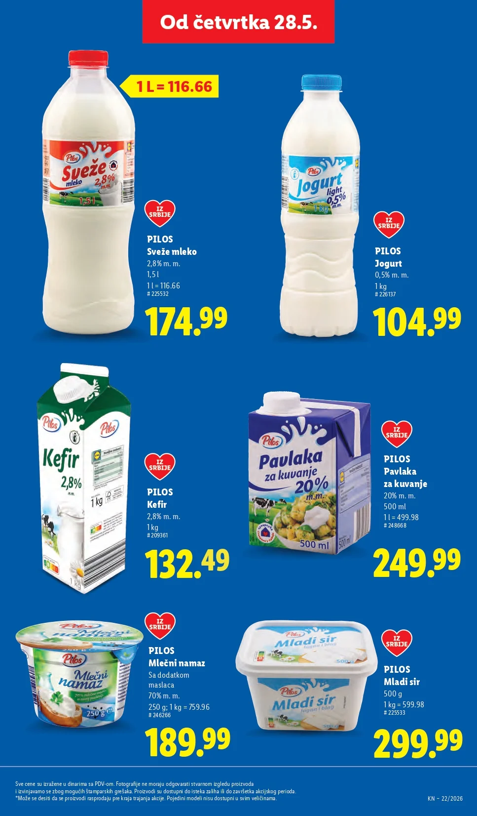 Lidl katalog PREHRANA/NEPREHRANA 28.5-3.6.2026.